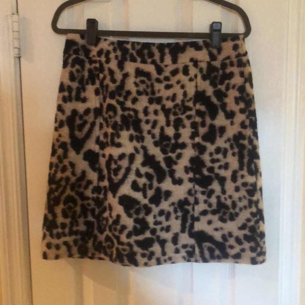 Ann Taylor Leopard print winter mini skirt.